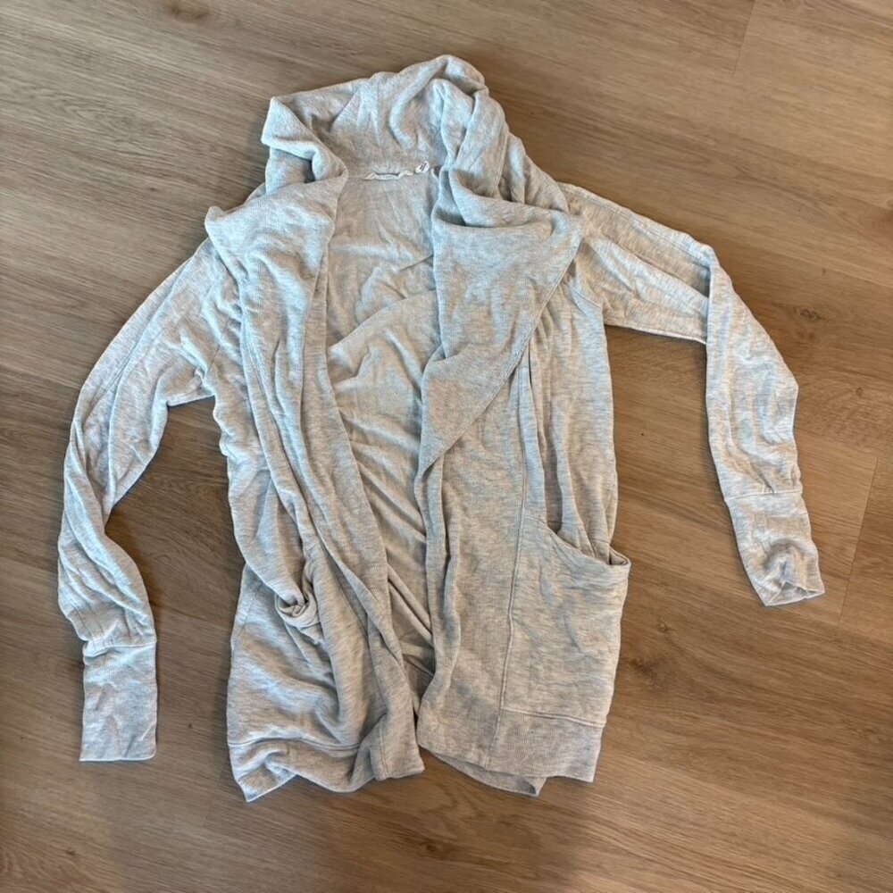 ** Athleta Studio Wrap Size small in Heathered Light Gray Style 228813 - Picture 2 of 10